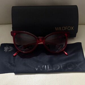 Wildfox LeFemme Cat Eye Bold Red Sunglasses Rare